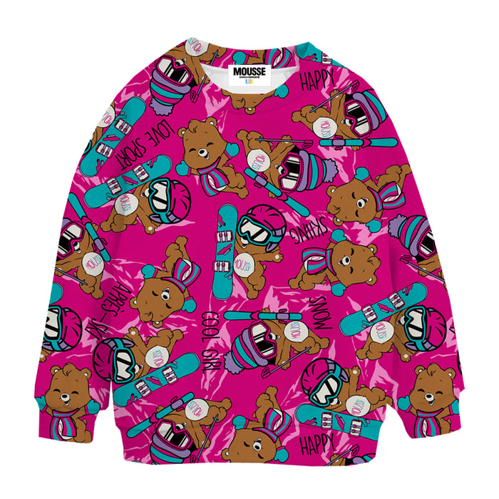 Felpa Girocollo Fantasia Teddy