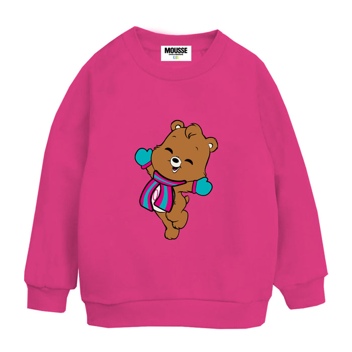 Felpa Girocollo Fuxia Teddy