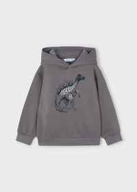 Felpa Print Relieve Grigio
