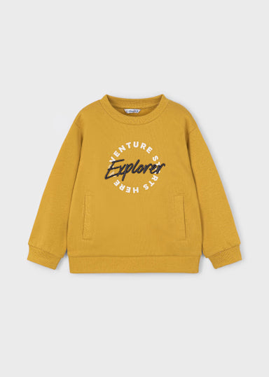 Pullover Ricamato Mostarda