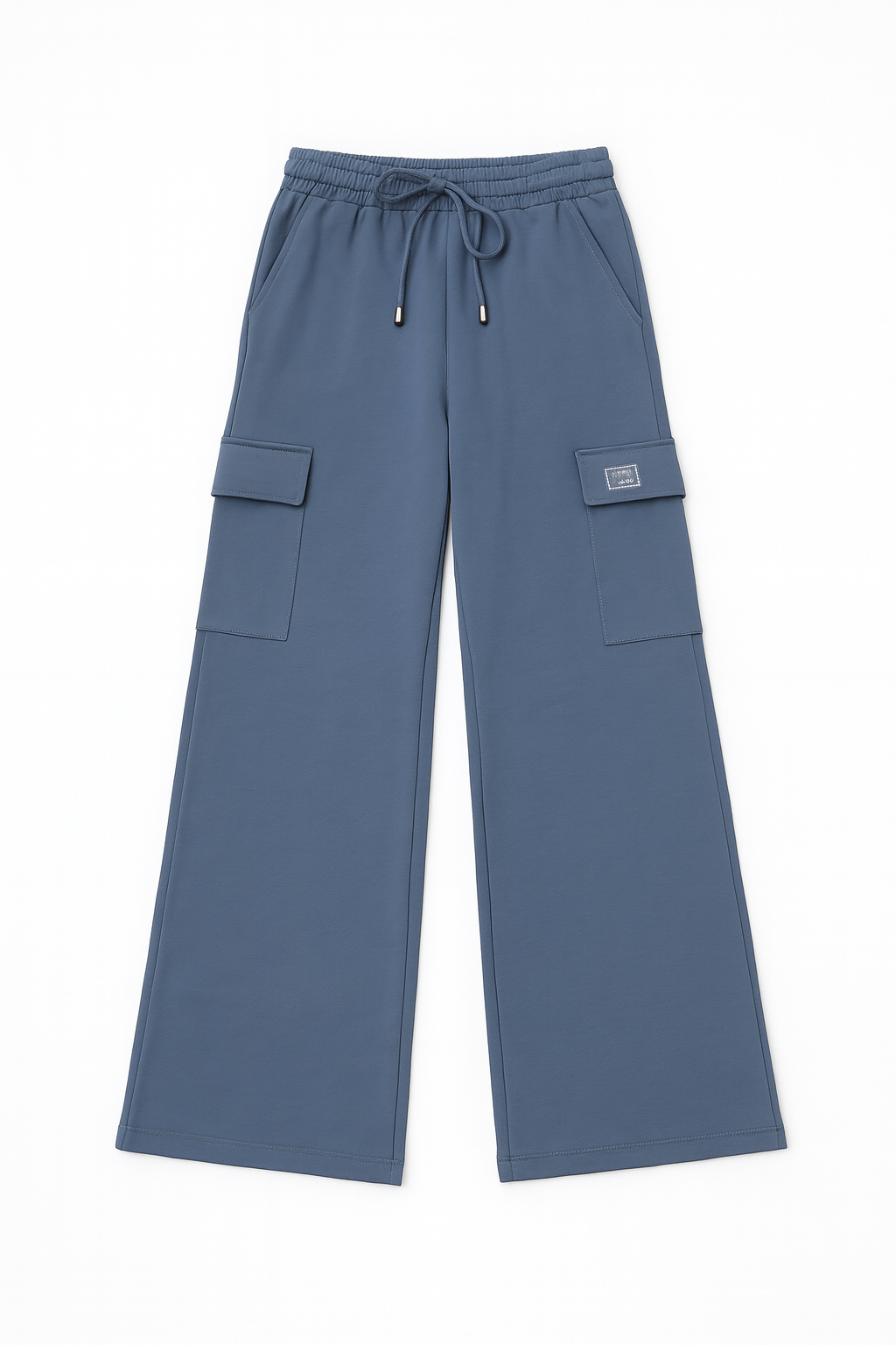 Pantalone Ampio Cargo In Felpa Polvere