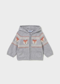 Maglione Volpe con Zip Grigio