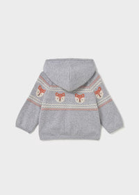Maglione Volpe con Zip Grigio