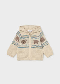 Maglione Volpe con Zip Beige