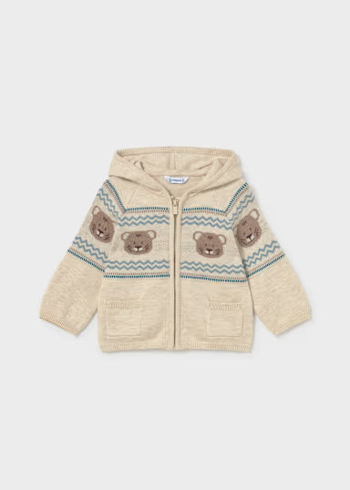 Maglione Volpe con Zip Beige