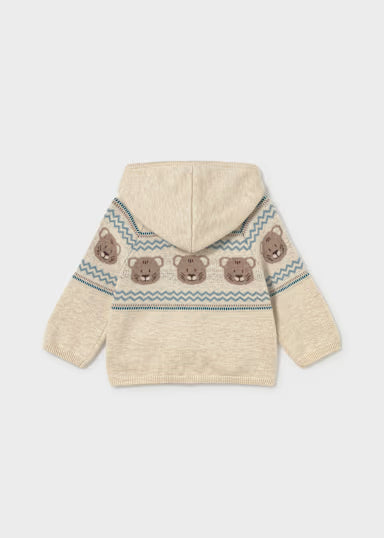 Maglione Volpe con Zip Beige
