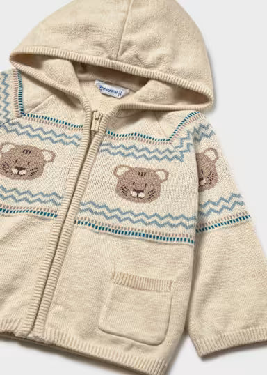 Maglione Volpe con Zip Beige