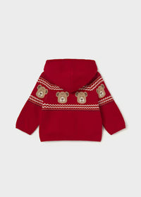 Maglione Volpe con Zip Rosso