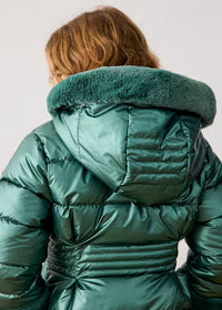 Giaccone Metallizzato Pelo Verde