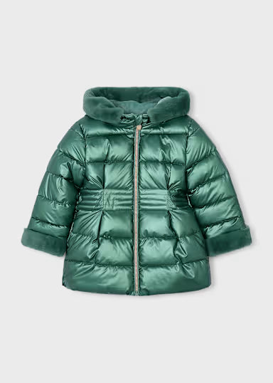 Giaccone Metallizzato Pelo Verde