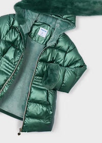 Giaccone Metallizzato Pelo Verde
