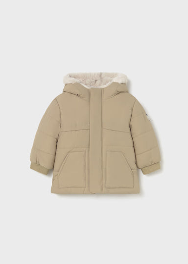 Giaccone Orecchie Pelo Beige