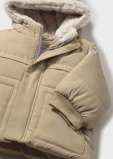 Giaccone Orecchie Pelo Beige