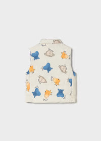 Gilet Elegante Reversibile Blu Avio