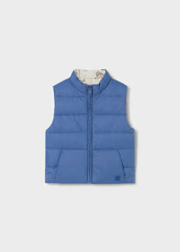 Gilet Elegante Reversibile Blu Avio