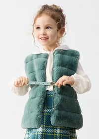 Gilet Pellicciotto Con Cintur Verde
