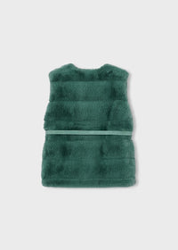 Gilet Pellicciotto Con Cintur Verde