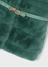 Gilet Pellicciotto Con Cintur Verde