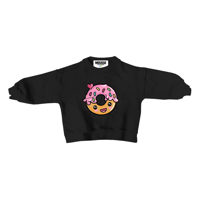 Felpa Girocollo Black Kawaii