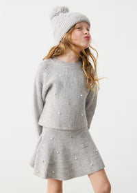 Gonna Tricot Perle Grigio Mix