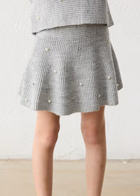 Gonna Tricot Perle Grigio Mix