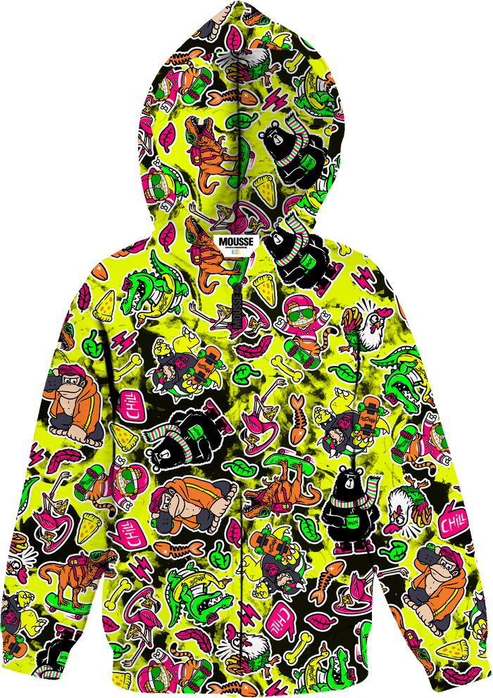 Felpa Con Cappuccio E Zip Skate