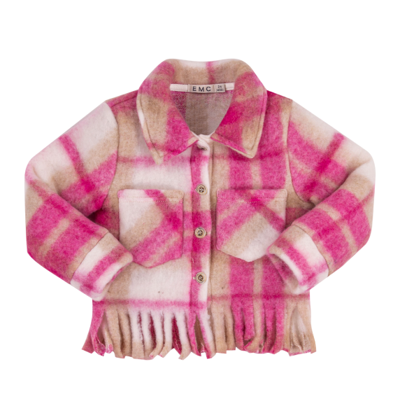 Giacca Camicia Quadri Fuxia