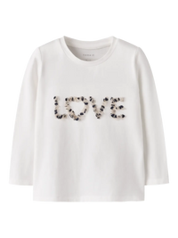 T-Shirt Manica Lunga Bambina Cloud Dancer