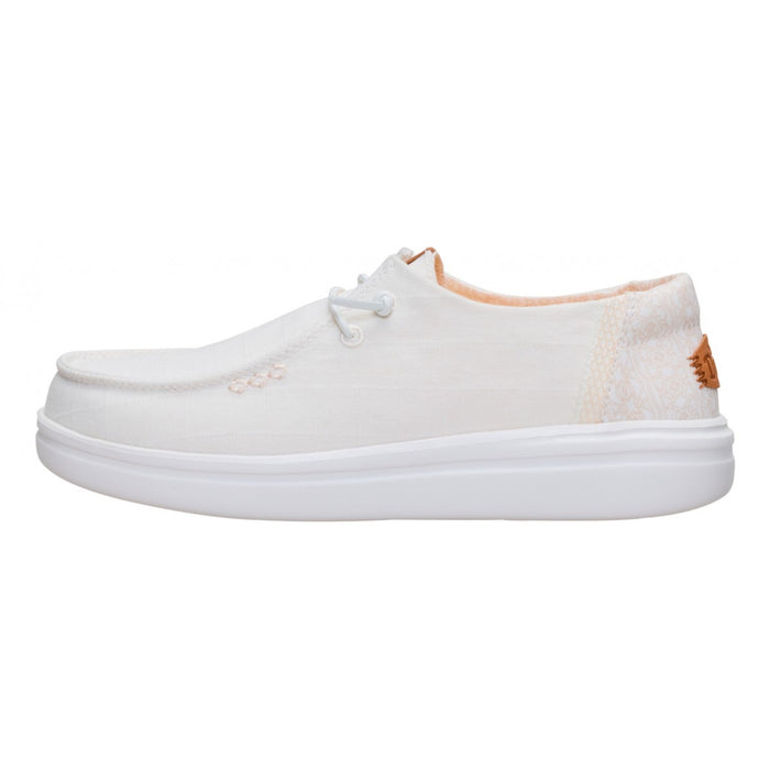 Scarpa Da Donna Wendy Rise Chambray Grid White