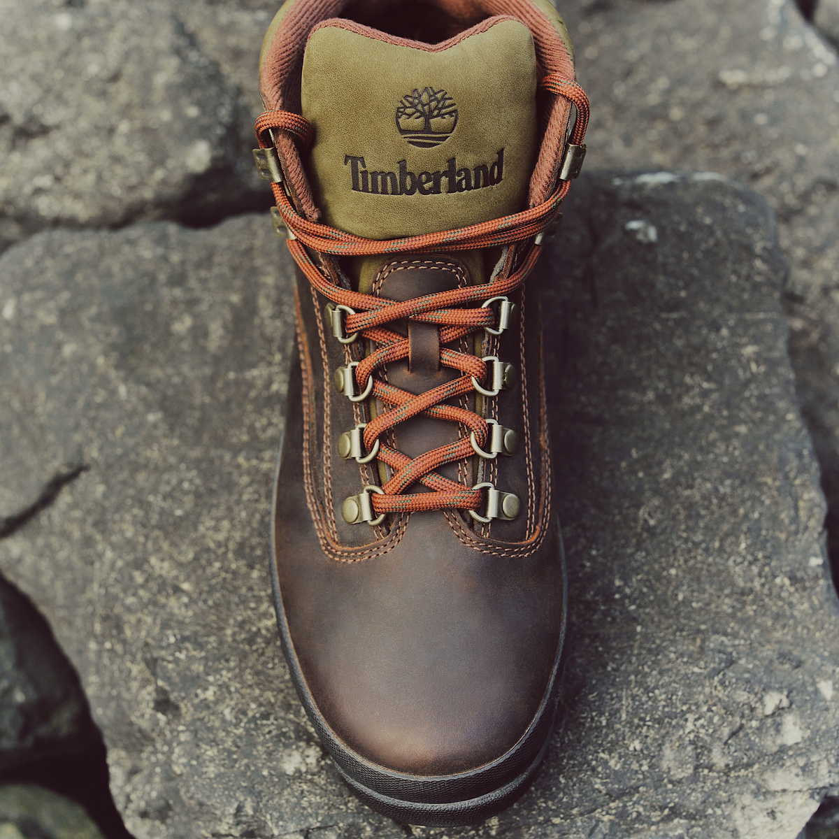 Timberland Euro Hiker Mid Lace-Up Boot In Pelle Brown