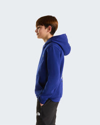 Felpa Girocollo Da Ragazzi Outdoor Con Cappuccio Blu