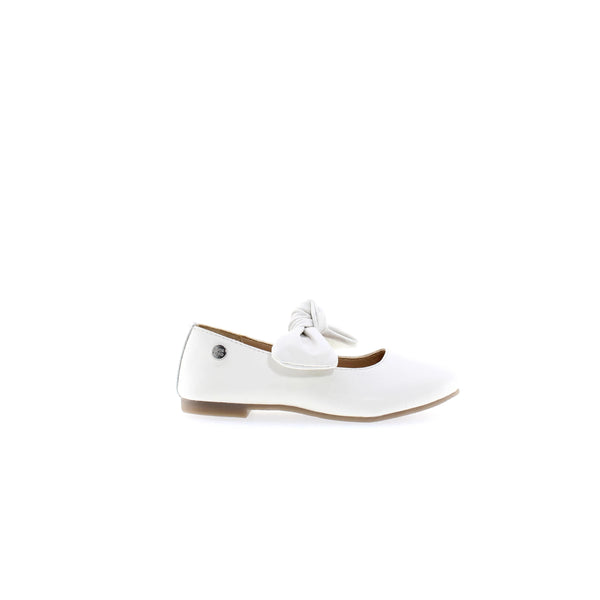 Ballerine Mary Jane in Pelle Bianca con Maxi Fiocco