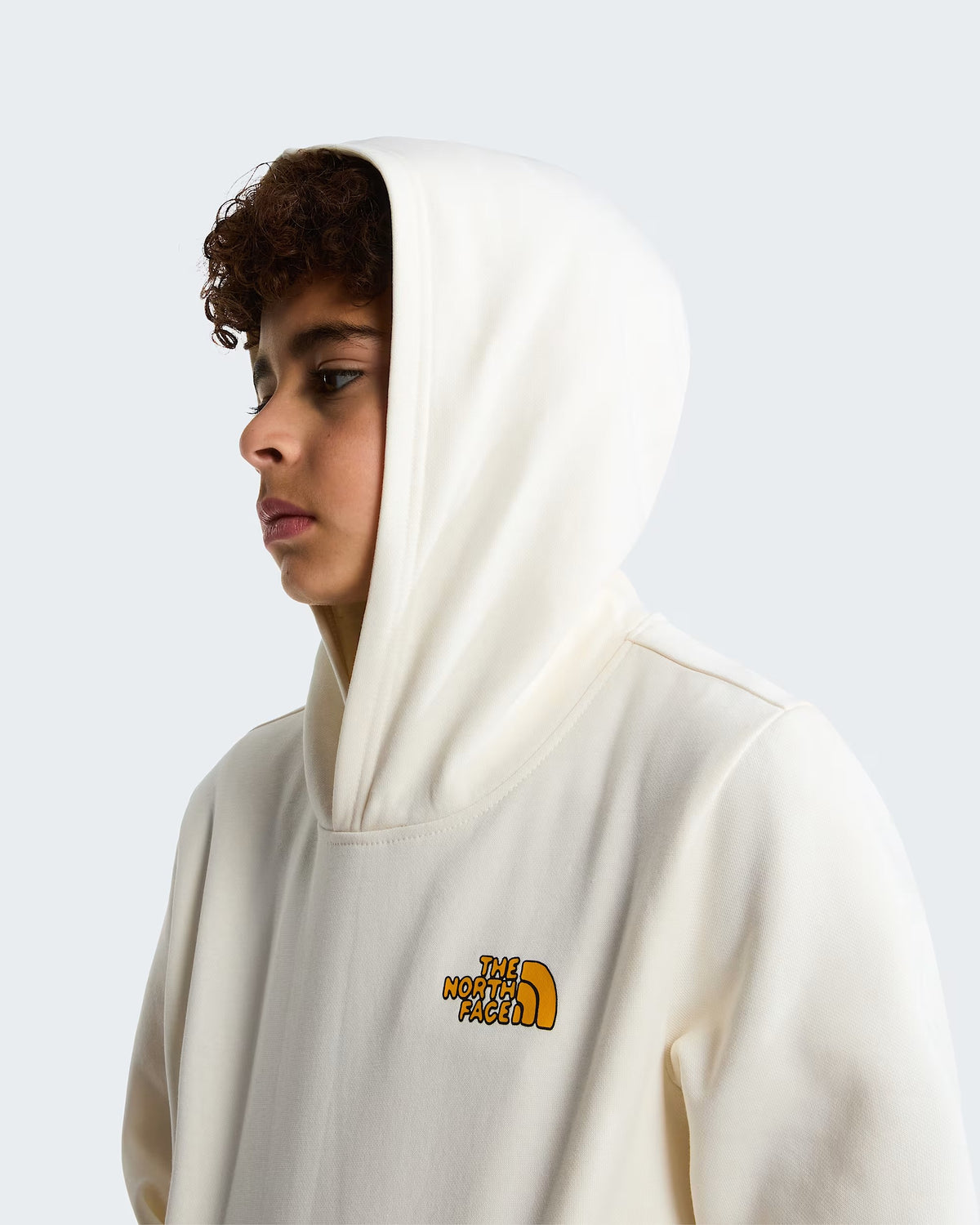 Felpa Girocollo Da Ragazzi Outdoor Con Cappuccio Latte