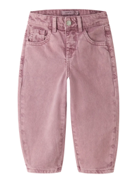 Jeans A Palloncino Rosa Antico Bimba