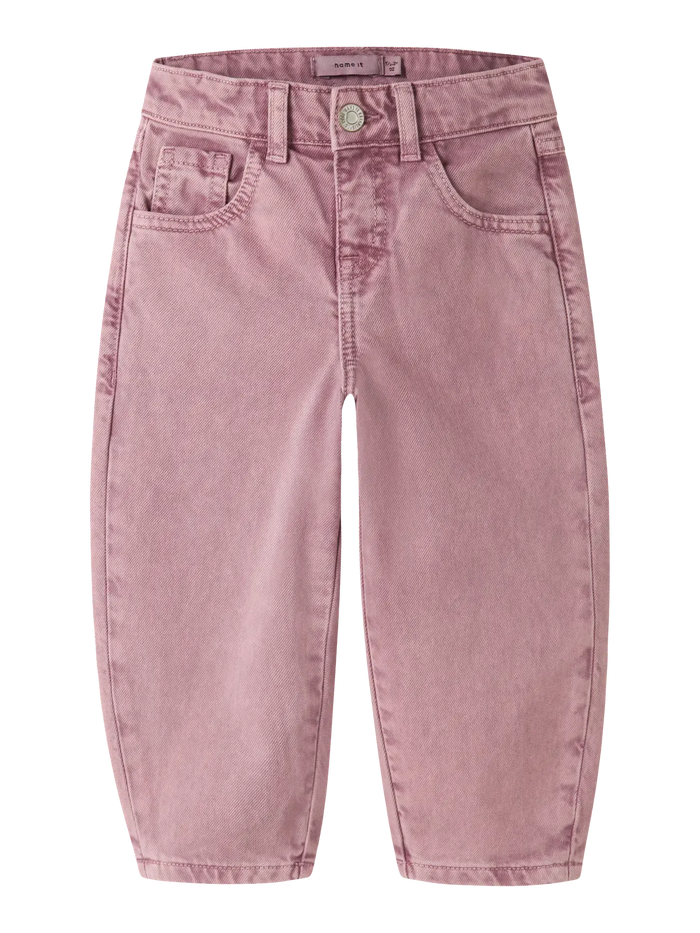 Jeans A Palloncino Rosa Antico Bimba