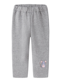Pantaloni In Felpa Grigio Con Topolino