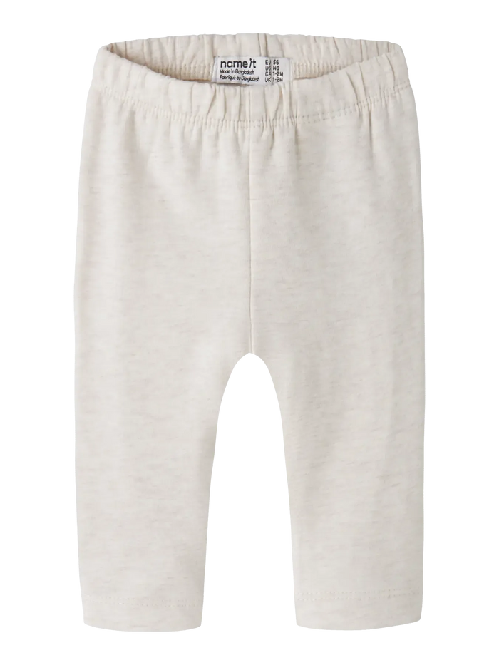 Leggings Panna In Cotone Elasticizzato