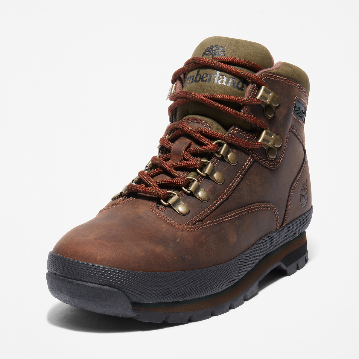 Timberland Euro Hiker Mid Lace-Up Boot In Pelle Brown