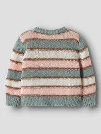 Maglione In Maglia Da Bambina A Righe Multicolor Verde S