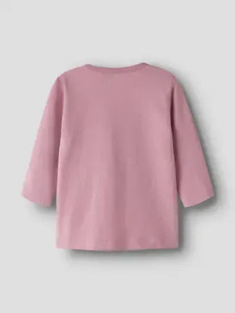 Maglia Manica Lunga Rosa Palloncino Con Fiocco