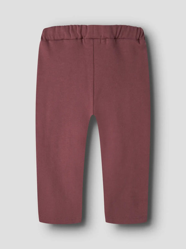 Pantaloni Tuta Bordeaux Con Unicorno