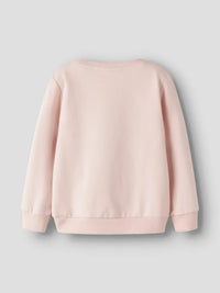Felpa Girocollo Con Unicorno Rosa Chiaro