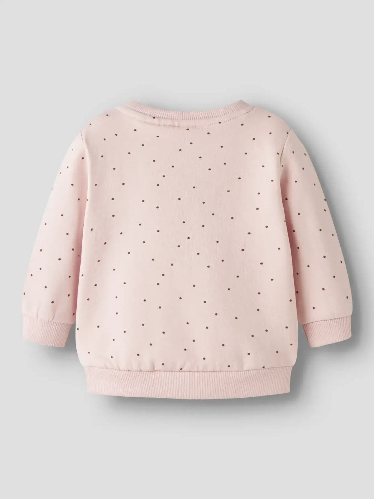 Felpa Da Neonata Con Pois E Patch Fiore Rosa