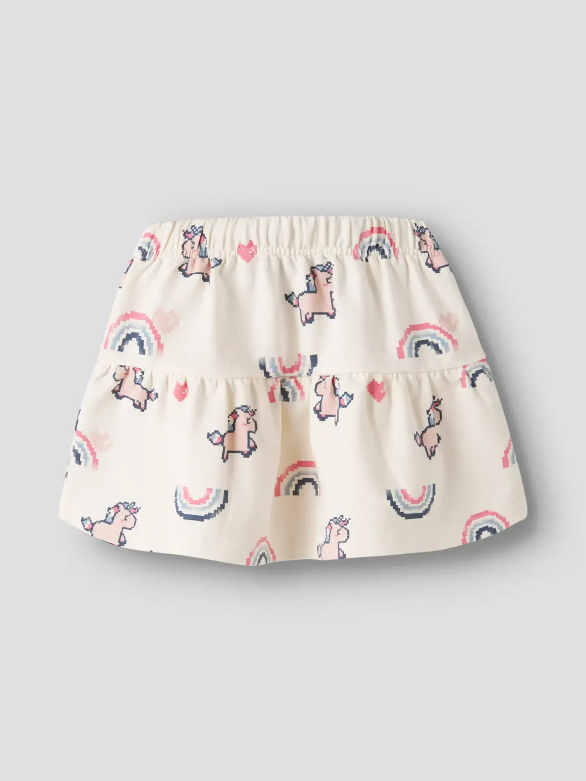 Gonna A Balze Bianca Da Bambina Con Unicorni