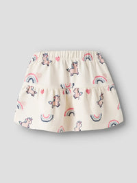 Gonna A Balze Bianca Da Bambina Con Unicorni