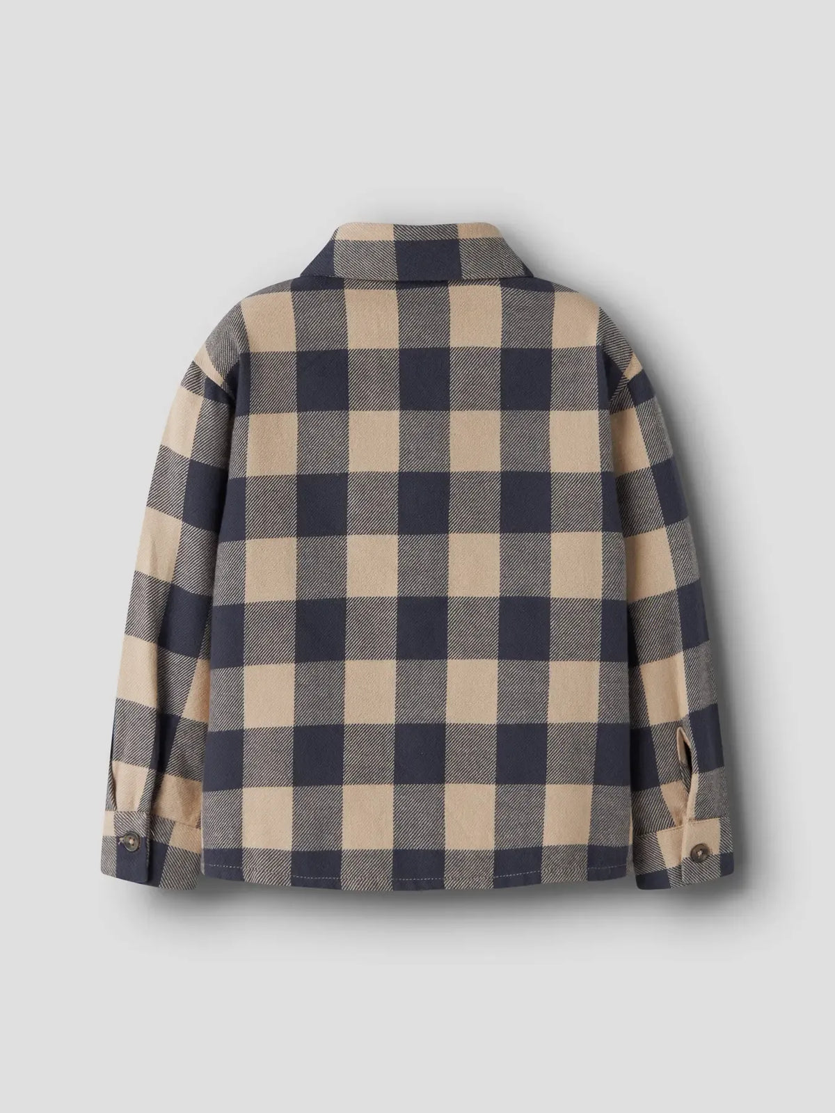 Camicia A Quadri Beige E Blu
