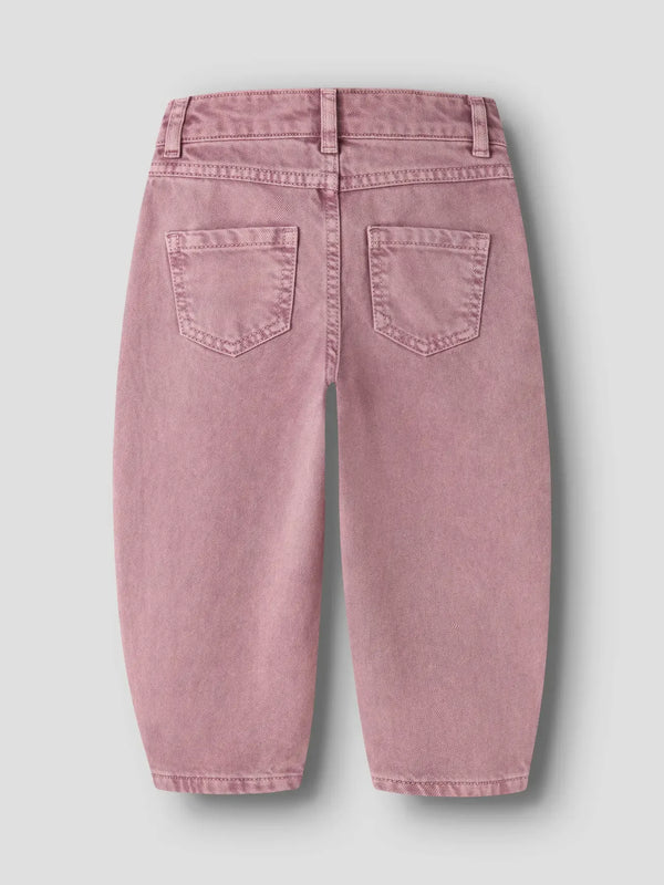 Jeans A Palloncino Rosa Antico Bimba