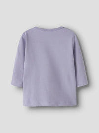 Maglia Manica Lunga Lilla Palloncino Con Fiocco