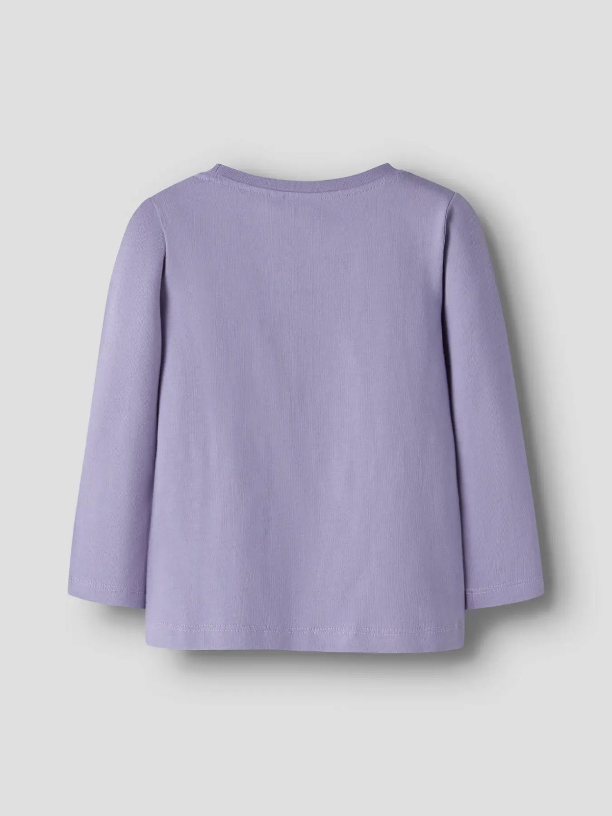 Maglia Manica Lunga Lilla Con Fiore In Tazza In Rilievo