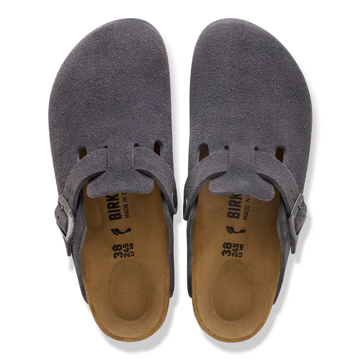 Boston charcoal Suede Leather